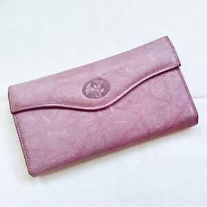 Julia Buxton Heiress Leather Organizer Wallet Clutch Trifold